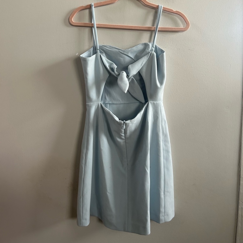 French connection whisper tie back dress light blue 0 - Picture 3 of 4
